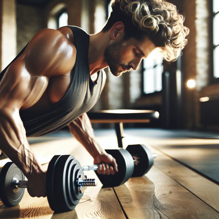 Жим гантелей на полу: Эффективное упражнение для развития силы и мышечной массы